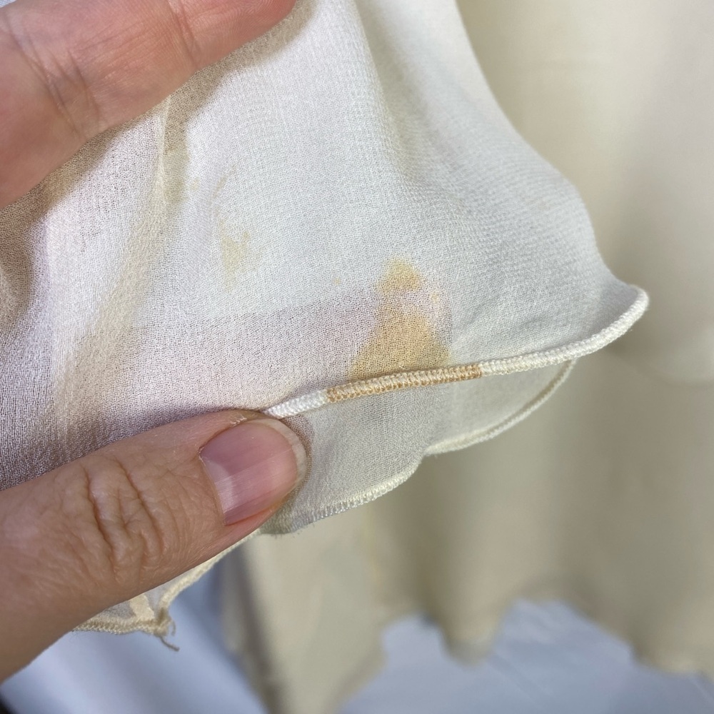 ⭐️VINTAGE Holly Harp for Bergdorf Goodman Silk Chiffon 70s Tiered Shift Dress - Picture 8 of 14